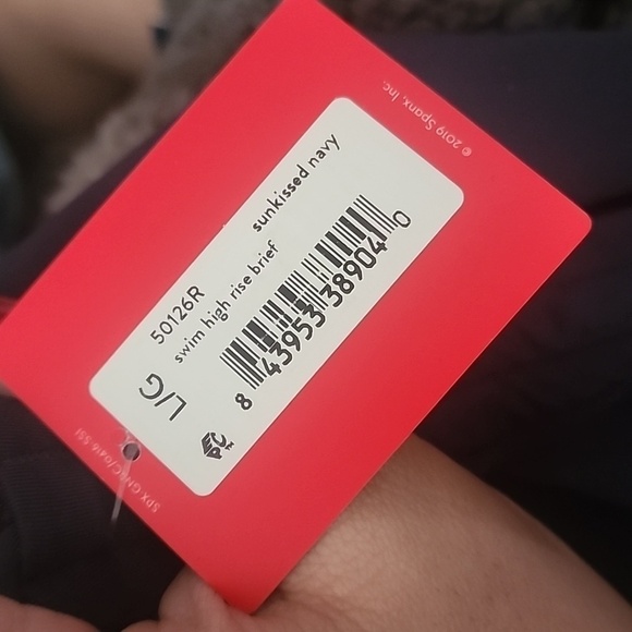 SPANX Side Ruched High Waisted Swim Brief Adjustable side - Picture 5 of 8